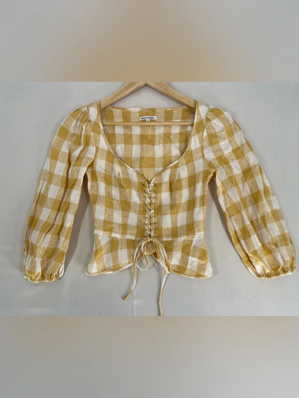 Reformation Barrett linen top